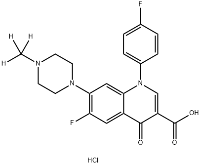 ジフロキサシン-d3 塩酸塩 化学構造式