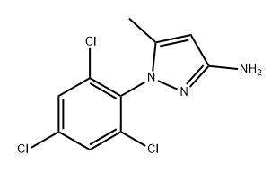 5-methyl-1-(2,4,6-trichlorophenyl)-1H-pyrazol-3-a
mine 结构式