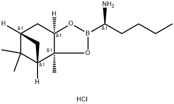 4,6-Methano-1,3,2-benzodioxaborole-2-methanamine, α-butylhexahydro-3a,5,5-trimethyl-, hydrochloride (1:1), (αR,3aS,4S,6S,7aR)- Structure