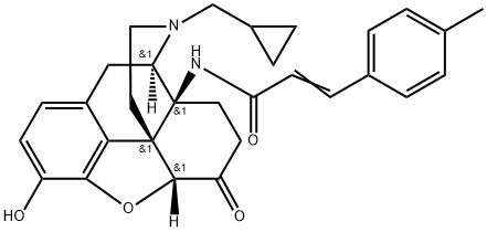 2-Propenamide, N-[(5α)-17-(cyclopropylmethyl)-4,5-epoxy-3-hydroxy-6-oxomorphinan-14-yl]-3-(4-methylphenyl)- Structure