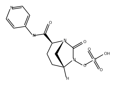 (2S,5R)-7-oxo-N-pyridin-4-yl-6-(sulfooxy)-1,6-diazabicyclo[3.2.1]octane-2-carboxamide Structure