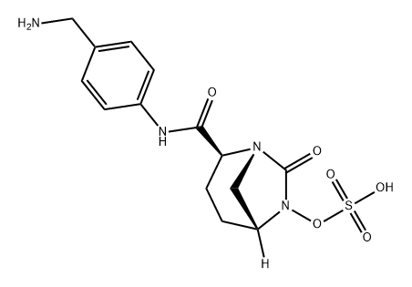 (2S,5R)-N-[4-(aminomethyl)phenyl]-7-oxo-6-(sulfooxy)-1,6-diazabicyclo[3.2.1]octane-2-carboxamide,1174019-07-8,结构式