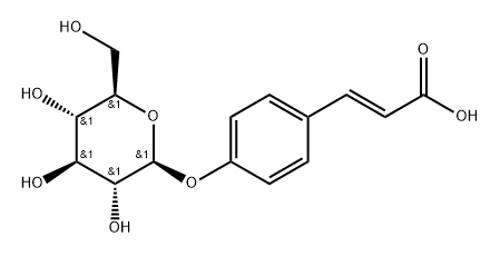 E-4-O-β-D-glucopyranosyl-p-coumaric acid Structure