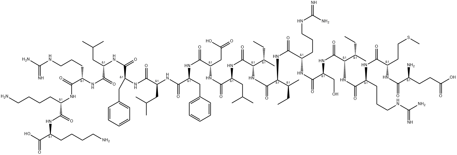 L-Lysine, L-α-glutamyl-L-methionyl-L-arginyl-L-isoleucyl-L-seryl-L-arginyl-L-isoleucyl-L-isoleucyl-L-leucyl-L-α-aspartyl-L-phenylalanyl-L-leucyl-L-phenylalanyl-L-leucyl-L-arginyl-L-lysyl-|感应信号肽