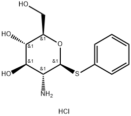 β-D-Glucopyranoside, phenyl 2-amino-2-deoxy-1-thio-, hydrochloride (1:1) Structure