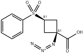 Cyclobutanecarboxylic acid, 1-azido-3-(phenylsulfonyl)-, cis-