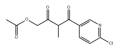 4-(6-氯吡啶-3-基)-3-甲基-2,4-二氧代丁基乙酸酯,1174985-78-4,结构式