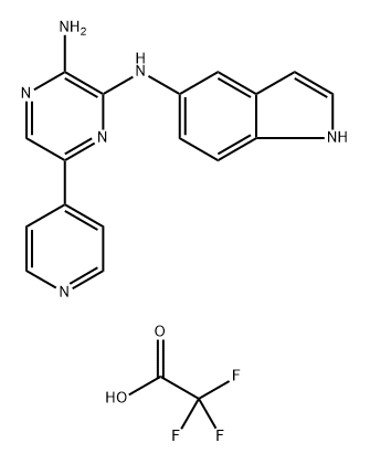 2,3-Pyrazinediamine, N3-1H-indol-5-yl-5-(4-pyridinyl)-, 2,2,2-trifluoroacetate (1:1) Structure