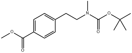 Benzoic acid, 4-[2-[[(1,1-dimethylethoxy)carbonyl]methylamino]ethyl]-, methyl ester,1175090-19-3,结构式