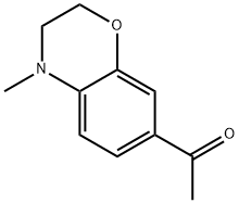 1-(4-methyl-3,4-dihydro-2H-benzo[b][1,4]oxazin-7-yl)ethan-1-one 结构式