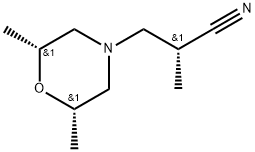 4-Morpholinepropanenitrile, α,2,6-trimethyl-, (αR,2R,6S)- Structure