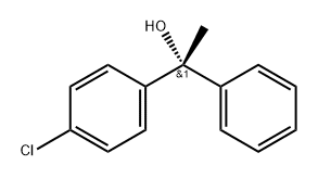 Benzenemethanol, 4-chloro-α-methyl-α-phenyl-, (αR)- 化学構造式
