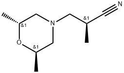 4-Morpholinepropanenitrile, α,2,6-trimethyl-, (αS,2R,6R)- Structure