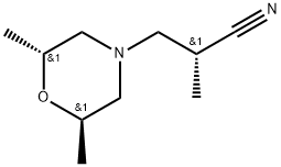 4-Morpholinepropanenitrile, α,2,6-trimethyl-, (αR,2R,6R)- Structure