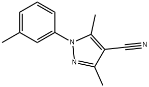 3,5-Dimethyl-1-(3-methylphenyl)-1H-pyrazol-4-carbonitrile Structure