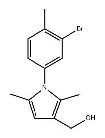 (1-(3-Bromo-4-methylphenyl)-2,5-dimethyl-1H-pyrrol-3-yl)methanol Struktur