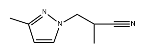 2-methyl-3-(3-methyl-1H-pyrazol-1-yl)propanenitrile Structure