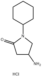 2-Pyrrolidinone, 4-amino-1-cyclohexyl-, hydrochloride (1:1) 化学構造式