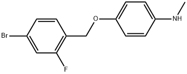 4-[(4-Bromo-2-fluorophenyl)methoxy]-N-methylbenzenamine 结构式