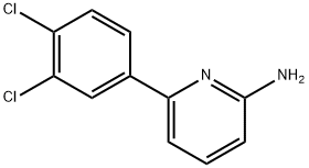 6-(3,4-Dichlorophenyl)-2-pyridinamine 结构式