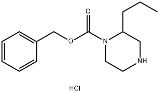 1-N-CBZ-2-N-PROPYLPIPERAZINE-HCl 化学構造式
