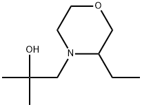 4-Morpholineethanol, 3-ethyl-α,α-dimethyl- Struktur