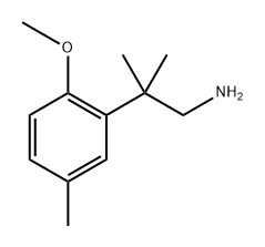 2-(2-甲氧基-5-甲基苯基)-2-甲基丙-1-胺 结构式