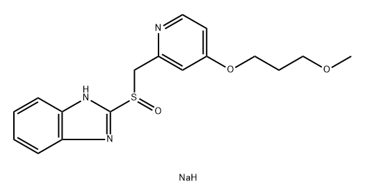 Racemic-Desmethyl Rabeprazole Sodium Salt 化学構造式