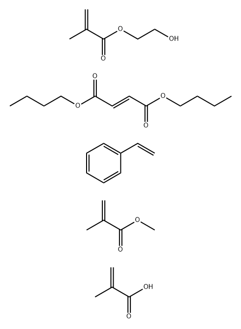 2-Butenedioic acid (2E)-, dibutyl ester, polymer with ethenylbenzene, 2-hydroxyethyl 2-methyl-2-propenoate, methyl 2-methyl-2-propenoate and 2-methyl-2-propenoic acid,118270-86-3,结构式