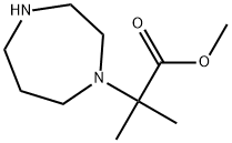 1H-1,4-Diazepine-1-acetic acid, hexahydro-α,α-dimethyl-, methyl ester Struktur