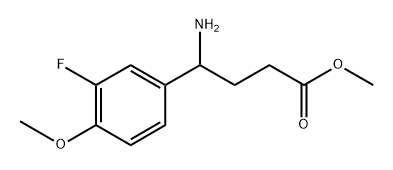 Benzenebutanoic acid, γ-amino-3-fluoro-4-methoxy-, methyl ester Structure