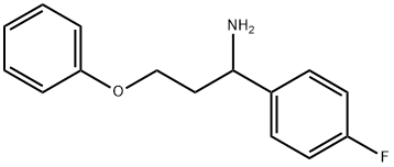 1-(1-氨基-3-苯氧基丙基)-4-氟苯 结构式