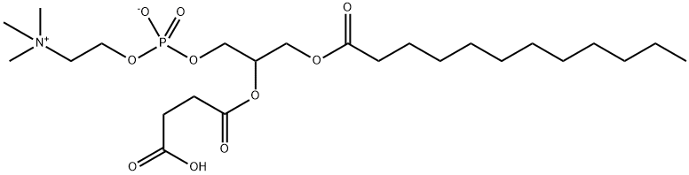 2-((3-羧基丙酰)氧基)-3-(十二烷酰氧基)丙基(2-(三甲基氨)乙基)磷酸酯, 118426-36-1, 结构式