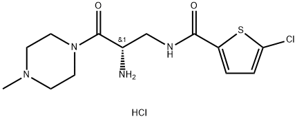 (S)-N-[2-氨基-3-(4-甲基哌嗪-1-基)-3-氧代丙基]-5-氯噻吩-2-甲酰胺 结构式