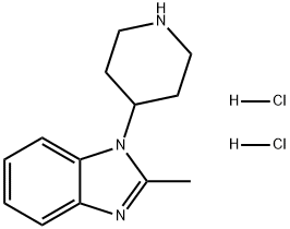 1H-Benzimidazole, 2-methyl-1-(4-piperidinyl)-, hydrochloride (1:2) Structure