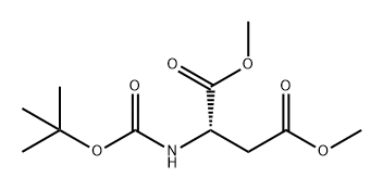 Aspartic acid, N-[(1,1-dimethylethoxy)carbonyl]-, 1,4-dimethyl ester Structure