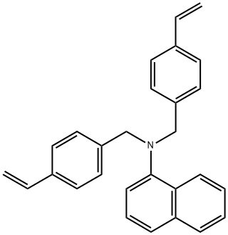 N,N-双[(4-乙烯基苯基)甲基]- 1-萘胺,1186020-94-9,结构式