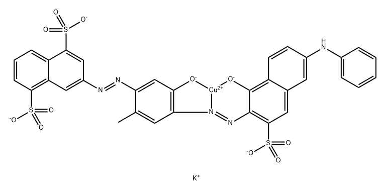 Cuprate(3-), [3-[[5-hydroxy-4-[[1-hydroxy- 6-(phenylamino)-3-sulfo-2-naphthalenyl]azo]-2 -methylphenyl]azo]-1,5-naphthalenedisulfonato(5-) ]-, tripotassium|