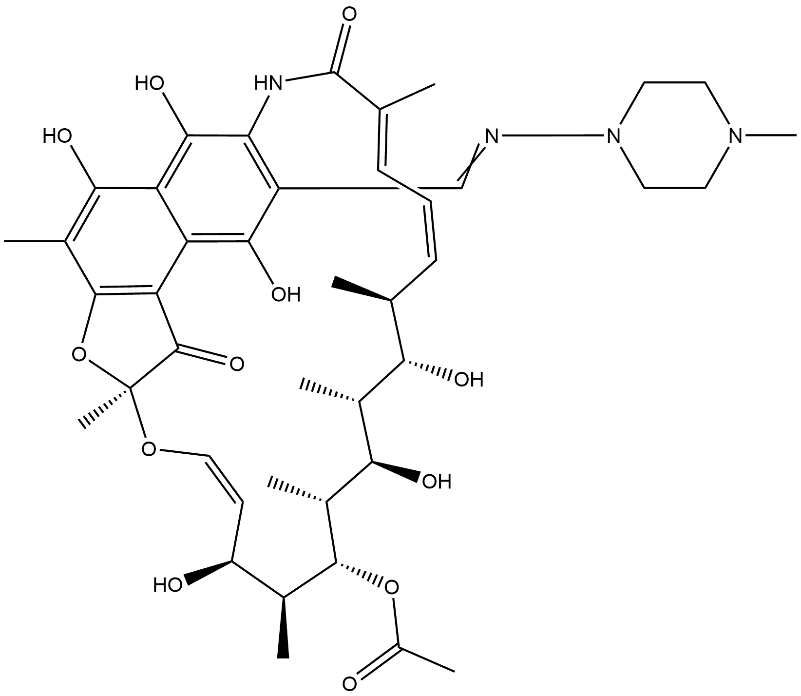 Rifamycin, 27-O-demethyl-3-[[(4-methyl-1-piperazinyl)imino]methyl]-|利福平杂质4