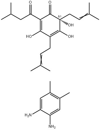 HuMulone, coMpd. with 4,5 - diMethyl - o - phenylenediaMine (6CI) 结构式