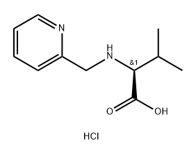 L-Valine, N-(2-pyridinylmethyl)-, hydrochloride (1:2) Structure