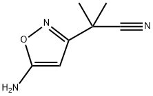 2-(5-氨基异恶唑 -3-基) -2-甲基丙腈 结构式