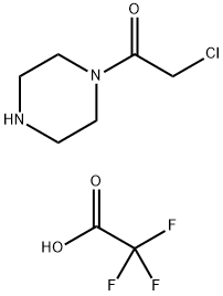 2-氯-1-(哌嗪-1-基)乙酮三氟乙酸盐 结构式