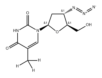 3'-AZIDO-3'-DEOXYTHYMIDINE-METHYL-3H Structure