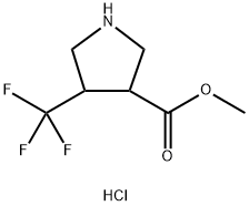 Methyl 4-(trifluoromethyl)pyrrolidine-3-carboxylate hydrochloride Struktur