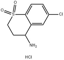 4-amino-6-chlorothiochromane 1,1-dioxide  hydrochloride Struktur