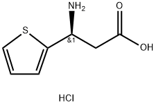 (S)-3-AMINO-3-(2-THIENYL)-PROPIONIC ACID HCl,1192069-13-8,结构式