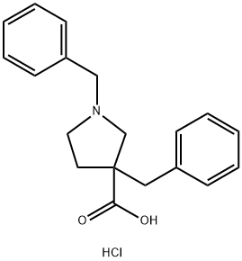 1,3-Dibenzylpyrrolidine-3-carboxylic acid hydrochloride Structure