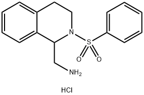 [2-(Benzenesulfonyl)-1,2,3,4-tetrahydroisoquinolin-1-yl]methanamine Hydrochloride 化学構造式