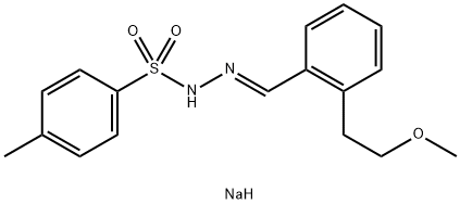 Benzenesulfonic acid, 4-methyl-, 2-[[2-(2-methoxyethyl)phenyl]methylene]hydrazide, sodium salt (1:1)